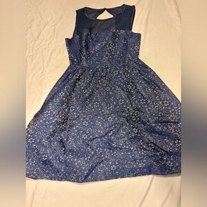 Embellished Blue Strapless Sundress